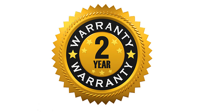 2-year warranty on all products
